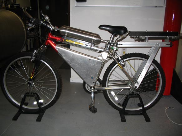 Rocket bike on stand