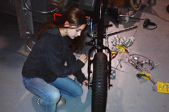 Sarah Pickens rocket bike build