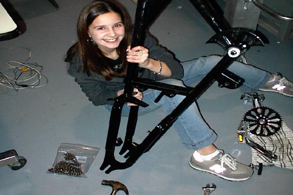 Sarah Pickens rocket bike build