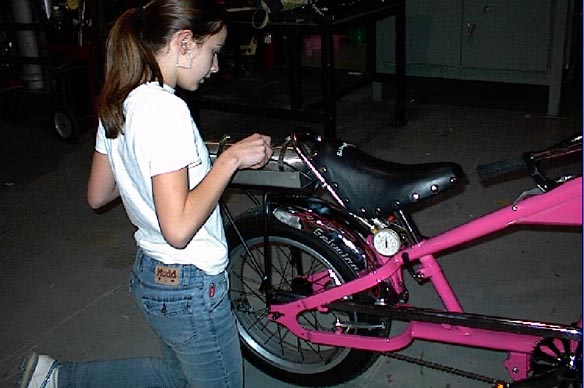 Sarah Pickens rocket bike build