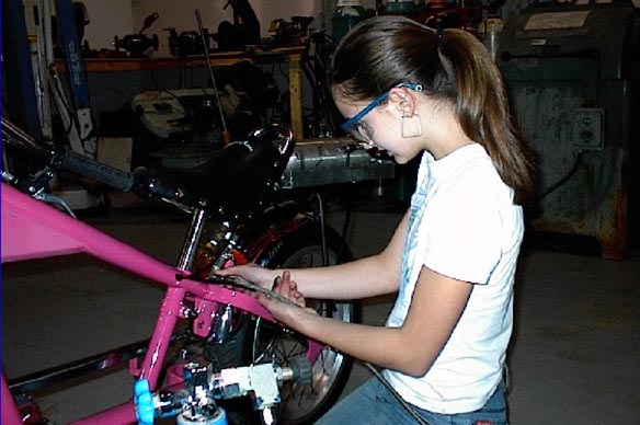 Sarah Pickens rocket bike build