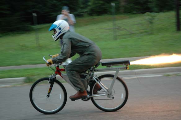 Rocketing down the road